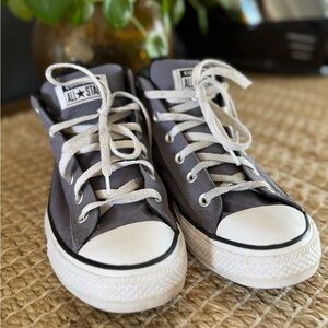 Converse Grey Canvas Low-Top Sneakers